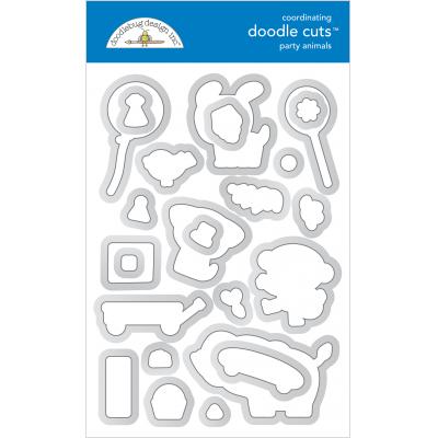 Doodlebug Party Time Doodle Cuts - Party Animals